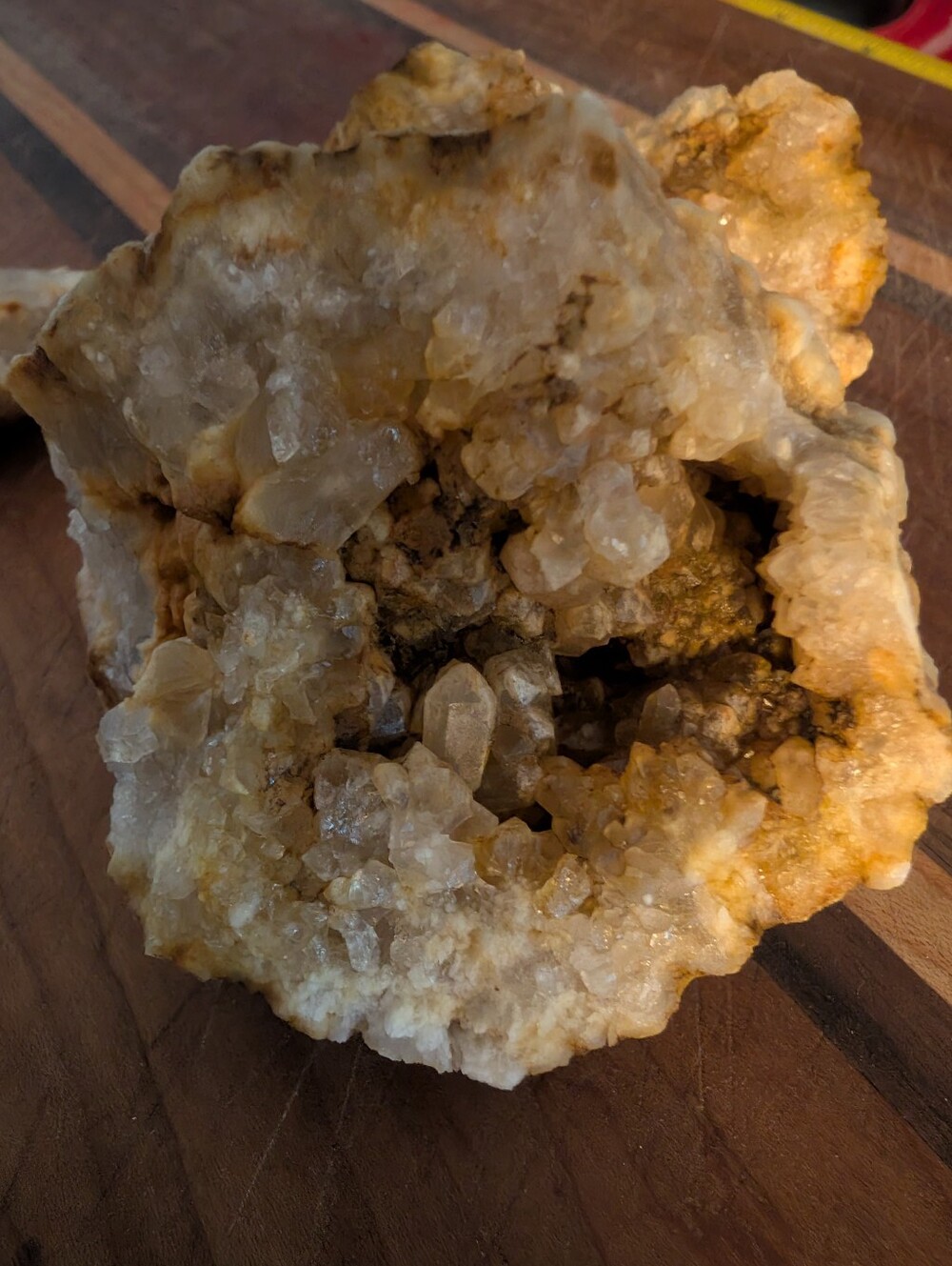 Natural Kentucky Quartz Geode – Cracked Open into 3 Pieces – Sparkling - Picture 10 of 16
